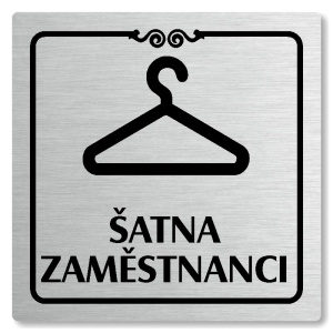 Šatna zaměstnanci, 80x80mm, stříbrná, Texas